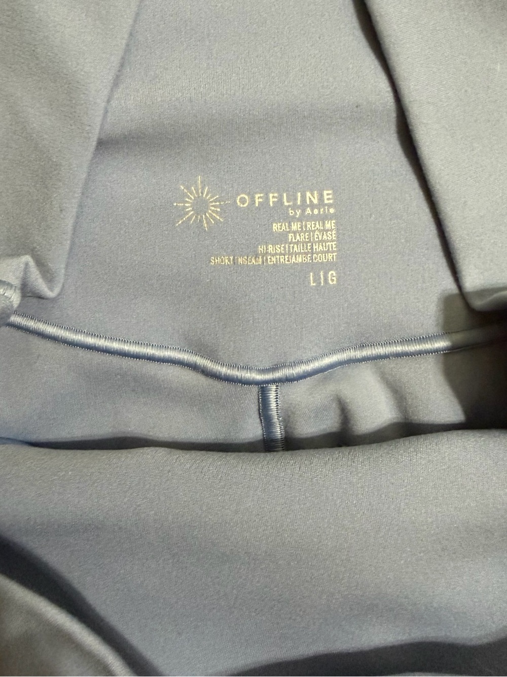 OFFLINE by Aerie Real Me High Rise Flare Leggings – Light Blue Size Large Short - Picture 3 of 3